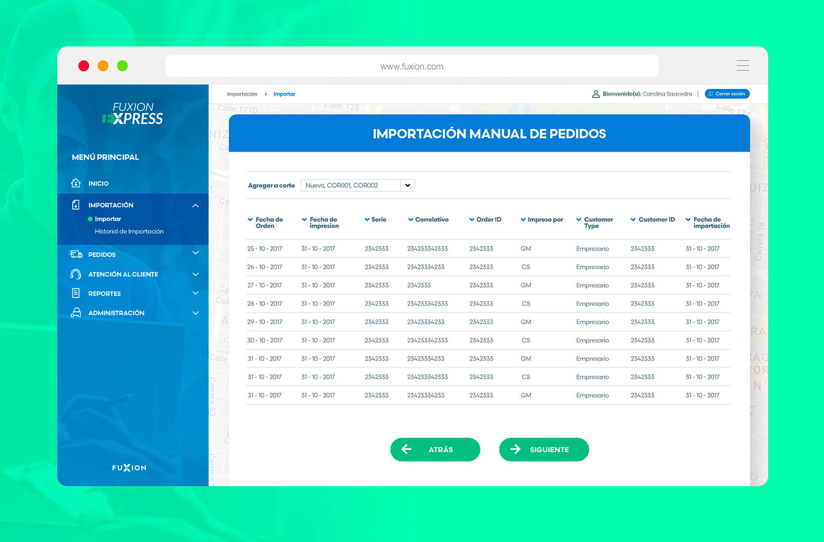Dashboard Fuxion